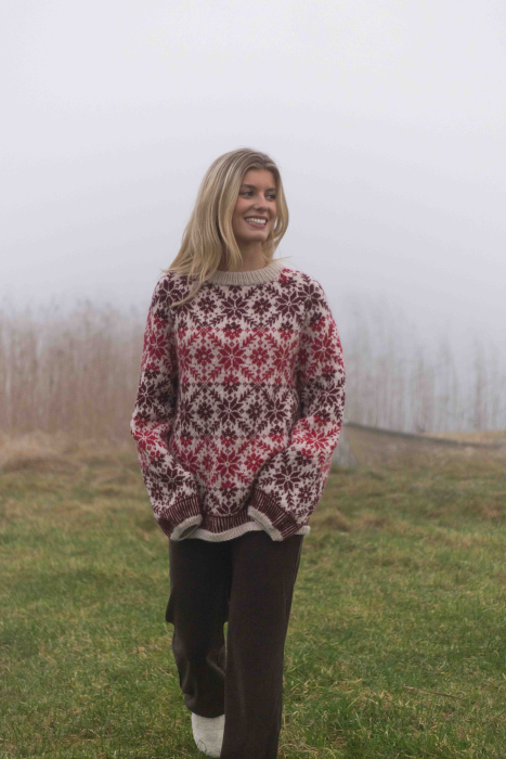 Ingrid Trøje Fauna Bordeaux