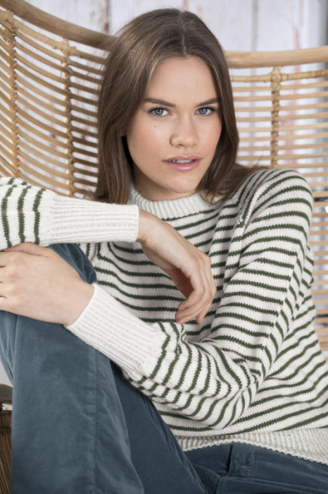 Gjestal - Pernilla Genser Armygrønn 289-14B