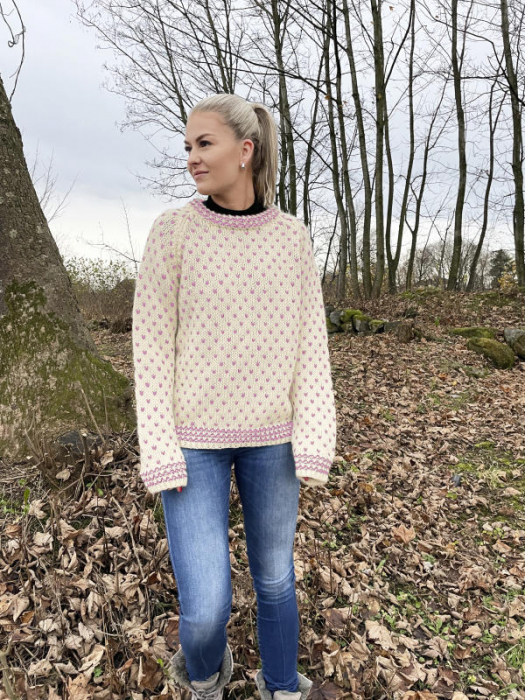 Gjestal - Thel Islender Hvit & Rosa 294-09K
