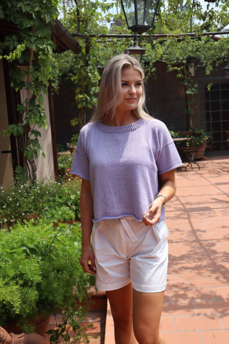 Delfi T-Shirt Lys Lavendel