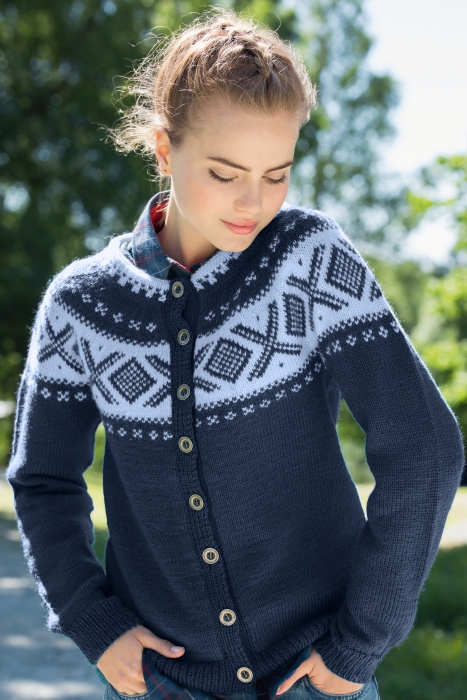 Dale - Cortina Jakke Marine (Lanolin Wool) 370-14B