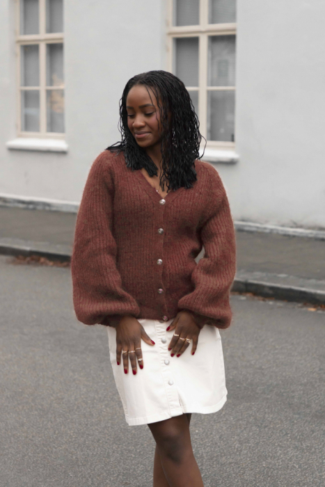Silky Sunday Cardigan HOY/SD Mørk Rose