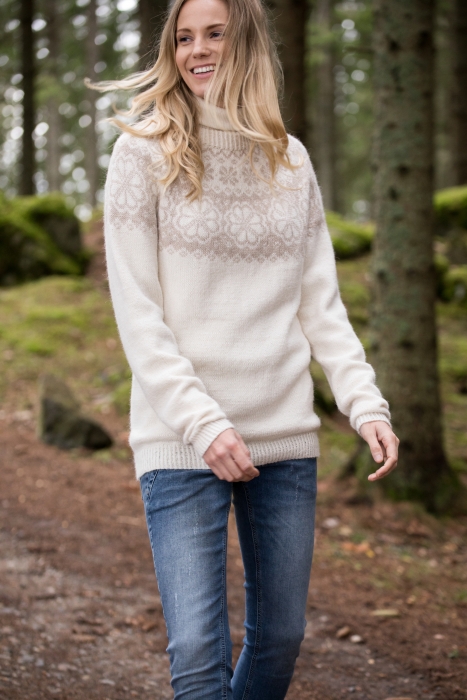 Dale - Q-Symre Genser Hvit Latte