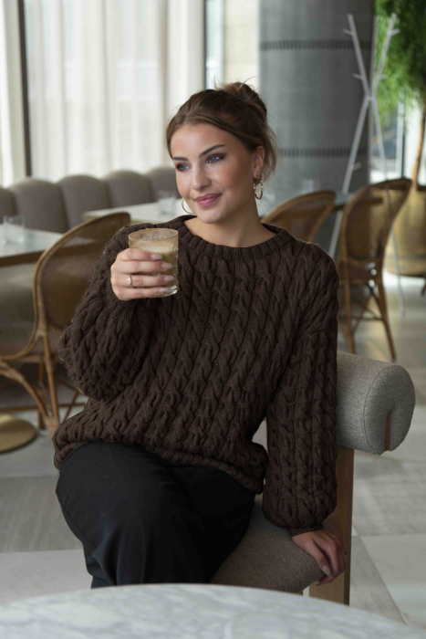 Pauline Trøje Mørk Brun
