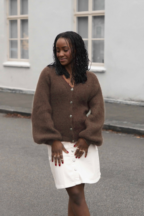 Silky Sunday Cardigan HOY/SD Brun Melert 