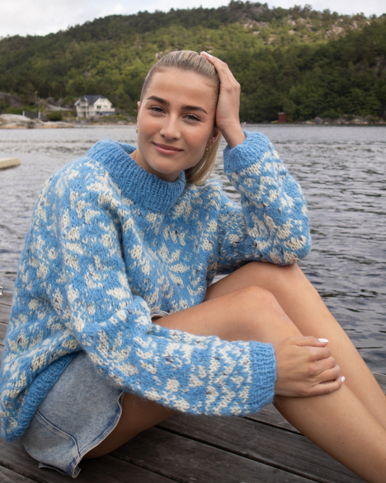 Carly Trøje Isblå 316-18A