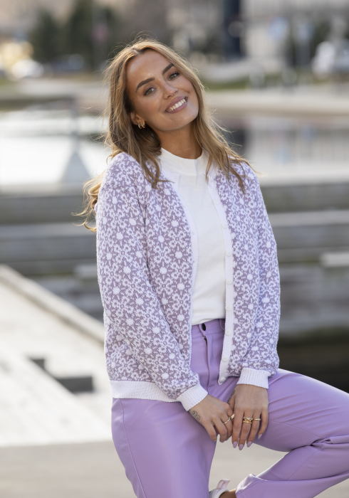 Viking - Märtha Cardigan Lys Lilla 2217-11