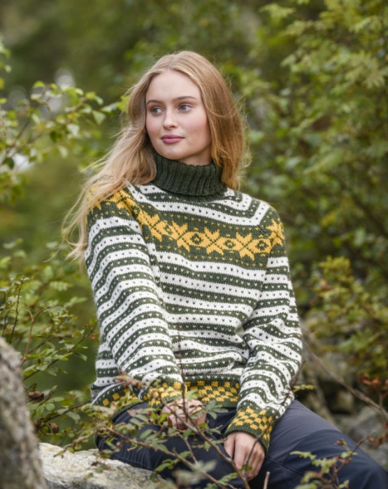 Gjestal - Fana Genser Armygrønn (Pure Merino) 288-29