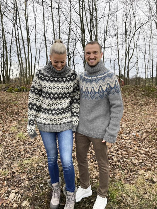 Gjestal - Klaki Genser Lys Grå & Denim 294-04E