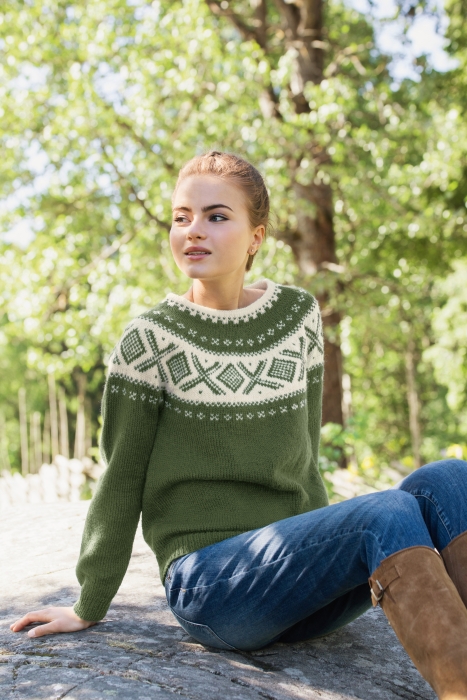 Dale - CORTINA TRØJE OLIVEN 370-23