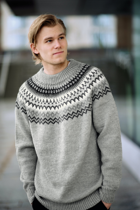 Dale - Genser med Rundfelling 322-08 (Lanolin Wool) 