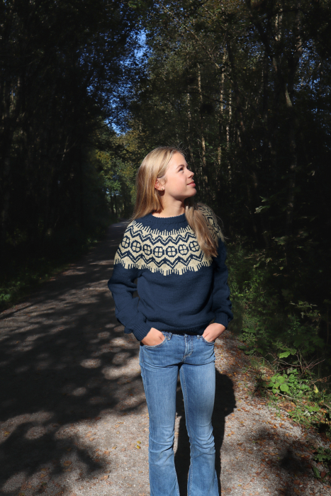 Attica trøje Mørk Indigo