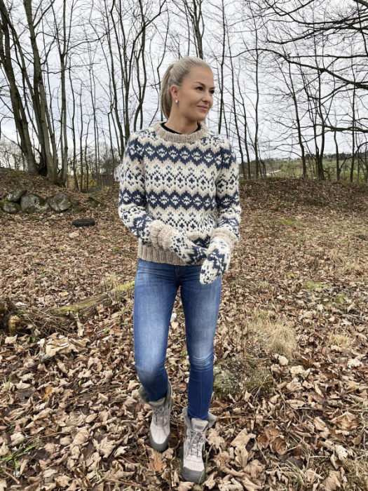 Gjestal - Drifa Genser Beige & Denim 294-13J
