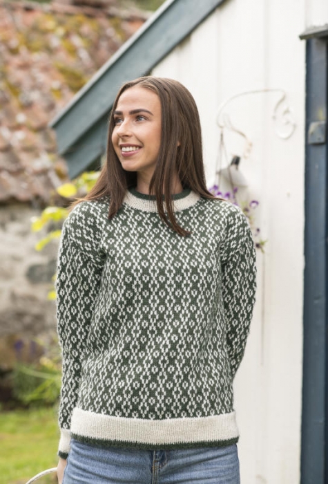 Gjestal - Skoglid Genser Armygrønn (Pure Merino) 288-33