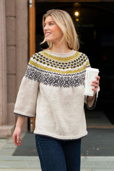 Polka Trøje Beige/Gul