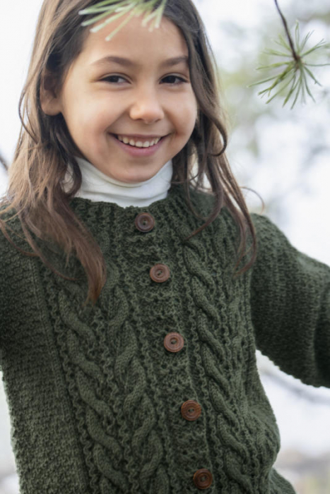 Gjestal - Rilja Cardigan Armygrønn 284-22A