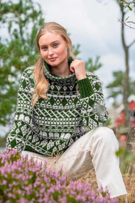 Gjestal - Marmor Genser Armygrøn (Pure Merino) 288-44