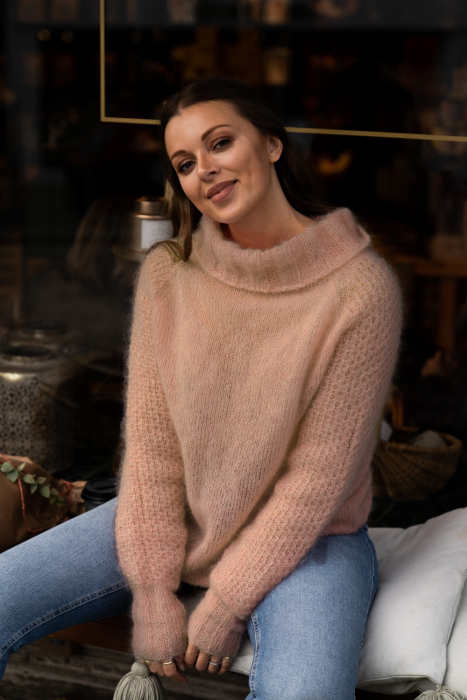 Røsslyng Genser Beige Rose av SD 